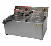 NEW 22" Double Basket Electric Countertop Twin Well Deep Fat Fryer Winco EFT-32 #9979