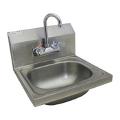 NEW 17x15 Wall Mount Hand Wash Sink With Faucet Stainless Steel NSF #1488