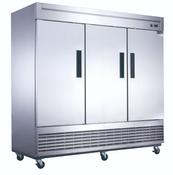 NEW 3 Door Refrigerator NSF Cooler Solid Stainless Steel Dukers D83R #2027