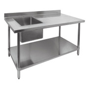 NEW 30x60 Work Table & Left Side 16x20 Sink Prep Station Stainless Steel NSF GSW #2096