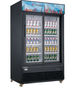 NEW 2 Glass Sliding Door 47" Refrigerator Merchandiser Display Cooler NSF Dukers DSM-40SR #2236