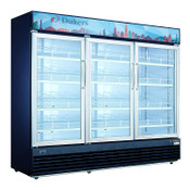 NEW 3 Glass Swing Door 78" Refrigerator Merchandiser Display Cooler NSF Dukers DSM-69R #2235