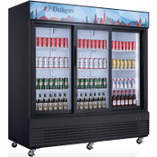 NEW 3 Glass Sliding Door 78" Refrigerator Merchandiser Display Cooler NSF Dukers DSM-68SR #2238