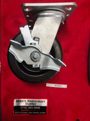 NEW 7" Heavy Duty Black Rubber Swivel Caster Wheel (Convection Oven) 550-PHR-VLB #3502