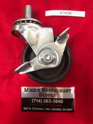 NEW 3" Black Plastic Swivel Caster Wheel W/ Brake 325-HPP-VLB-21 (Cooler) #3496