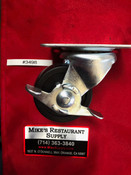 NEW 3" General 4 Bolt Black Rubber Swivel Caster Wheel W/ Brake 320-HRP-SB #3498