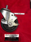 NEW 4" Black Plastic Swivel Caster Wheel w/ Brake 425-HPP-VLB  #3499