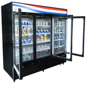 NEW 3 Glass Door 82" Freezer Merchandiser Display NSF Atosa MCF8728GR #4659