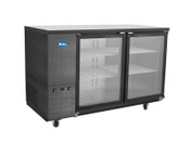 NEW Glass Door 59" Back Bar Cooler Black Shallow Depth Refrigerator NSF Atosa SBB59GGRAUS2 #4676