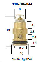 Mikuni 786-36011 and 990-786-044 Viton Tip Needle Valve for HS40 TM40 TM36 Pumper Carburetors