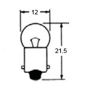 Indicator Bulb 6 Volt 3W, A-62
