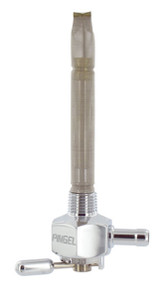 Pingel Powerflo 4111-AH Chrome Hex Aluminum Fuel Petcock Valve with 3/8" NPT Threaded Fitting