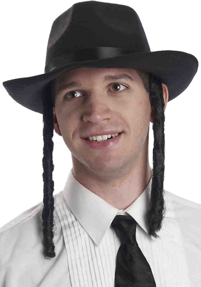 Orthodox Jewish Rabbi Fedora Hat with Payot eBay