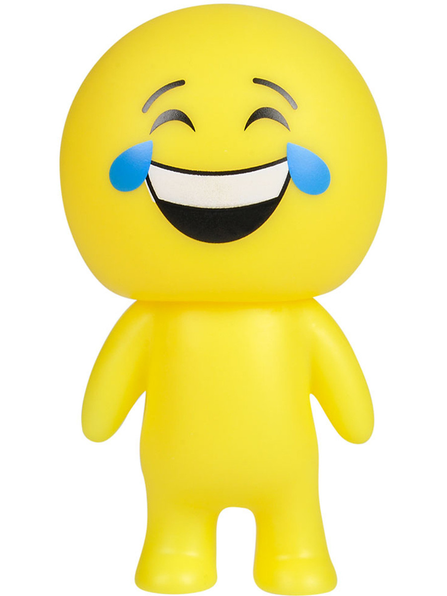 yellow crying and laughing emoticon squeeze toy