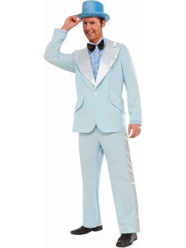 Men's Butler's Zip Up Blue Suit And Tie