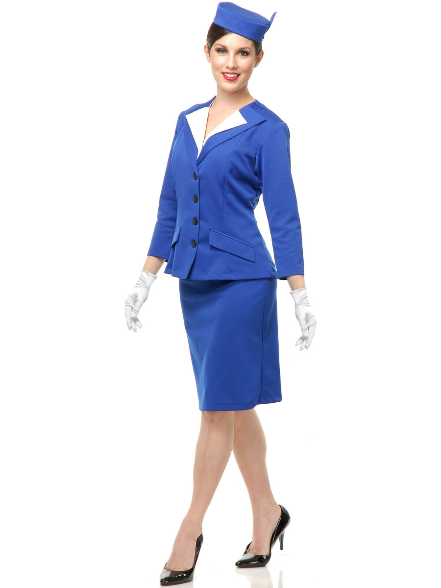 Blue Pan Am Stewardess Costume