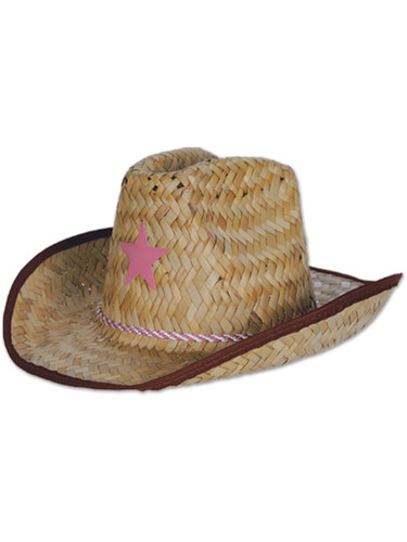 Kid s Woven Pink Star Cowboy Hat