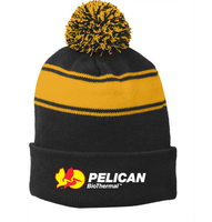 Pelican Stripe Pom Beanie