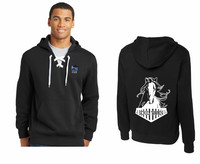TOH3 Men's Lace Up Pullover Hooded Sweatshirt