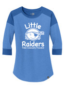 Tilden Little Raiders New Era® Ladies's Heritage Blend 3/4-Sleeve Baseball Raglan Tee