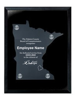 Dakota County Retirement MN State Cutout Black Plaque- Retirement Award