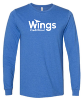 Wings Financial Heather True Royal BELLA + CANVAS - Heather CVC Long Sleeve Tee  