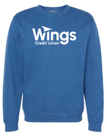 Wings Financial Royal Heather Independent Trading Co. - Midweight Crewneck Sweatshirt