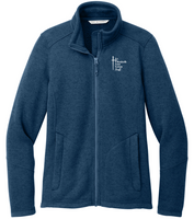 SEAS Insignia Blue Heather Port Authority® Ladies Arc Sweater Fleece Jacket