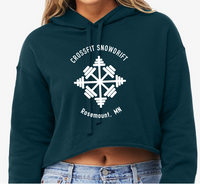 Crossfit Snowdrift Design 2 BELLA + CANVAS - Women's Crop Fleece Hoodie 