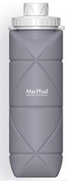 MacPhial Grey Portable Silicone Folding Water Bottle - On-the-Go Hydration