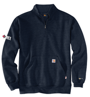 Men’s Vic’s Crane Flame-Resistant Carhartt Force Loose Fit Midweight Quarter-Zip Sweatshirt 