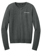 TempWorks Women’s Port Authority Easy Care Crewneck Cardigan Sweater 
