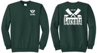 Lorentz Meats Screen Printed Port & Company Core Fleece Crewneck Sweatshirt
