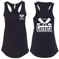 Lorentz Meats Women’s Screen Printed Next Level Ideal Racerback Tank