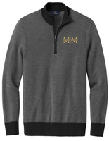 MN Memorials Men’s Brooks Brothers Washable Merino Birdseye 1/4-Zip Sweater