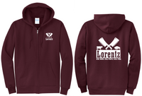 Lorentz Meats Port & Company Screen Printed  Fleece Zip Hooded Sweatshirt