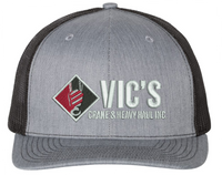 Vic’s Crane Logo 3 Richardson Snapback Trucker Cap