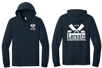 Lorentz Meats Unisex Screen Printed Jerzees  Cotton Long Sleeve Hooded T-Shirt