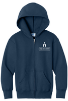 River Valley Riders Youth Port & Co Core Fleece Full-Zip Hooded Sweatshirt