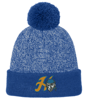  Raiders Adult Sport-Tek® Halftime Heather Pom Beanie