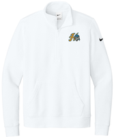 Raiders Women's Nike Club Fleece Sleeve Swoosh 1/2-Zip
