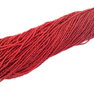 15//0 Two Hanks Czech Transparent Red Glass Seed Beads # 010