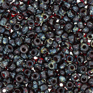 6//0 Japanese seed beads Picasso Opaque DK Teal Miyuki Glass Seed Beads-15grams