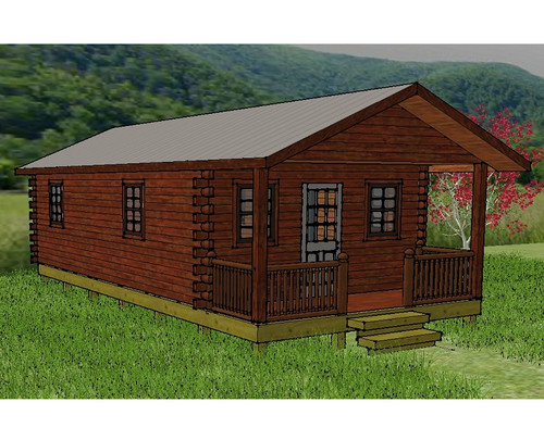 Hunter Deluxe Low-Profile Log Cabin | Wayside Lawn Structures
