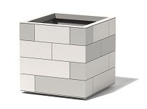 Cladded Aluminum Tile Cube Planter