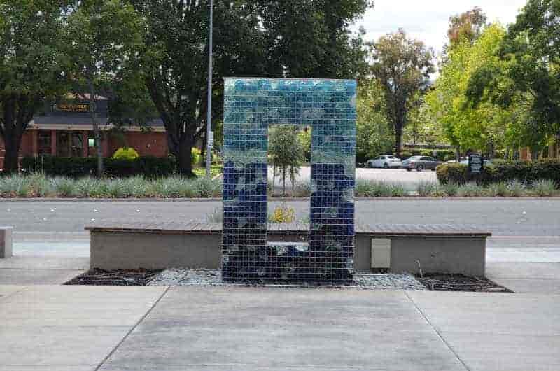 LED Gabion Fountain Day Time