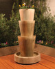 Tri Level Jug Fountain with Planter (GFRC in Orlona finish)
