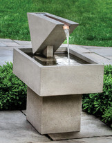 Triad Fountain (Cast Stone in Greystone finish)