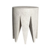 King Me Table Stool (Fiber resin and aggregate in white stone)