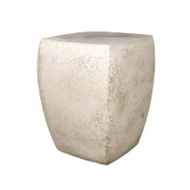 Van Dyke Table Stool (Fiber resin and aggregate in white stone)
